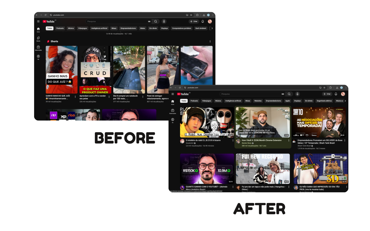 NoReels - Remove YouTube Shorts and Remove Instagram Reels - 截图 1