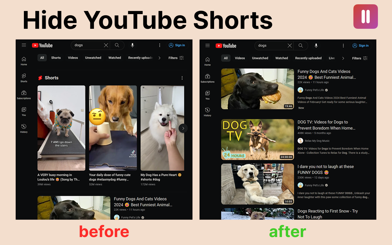 Nope – Hide YouTube Shorts, Instagram Reels & Distractions - 截图 2