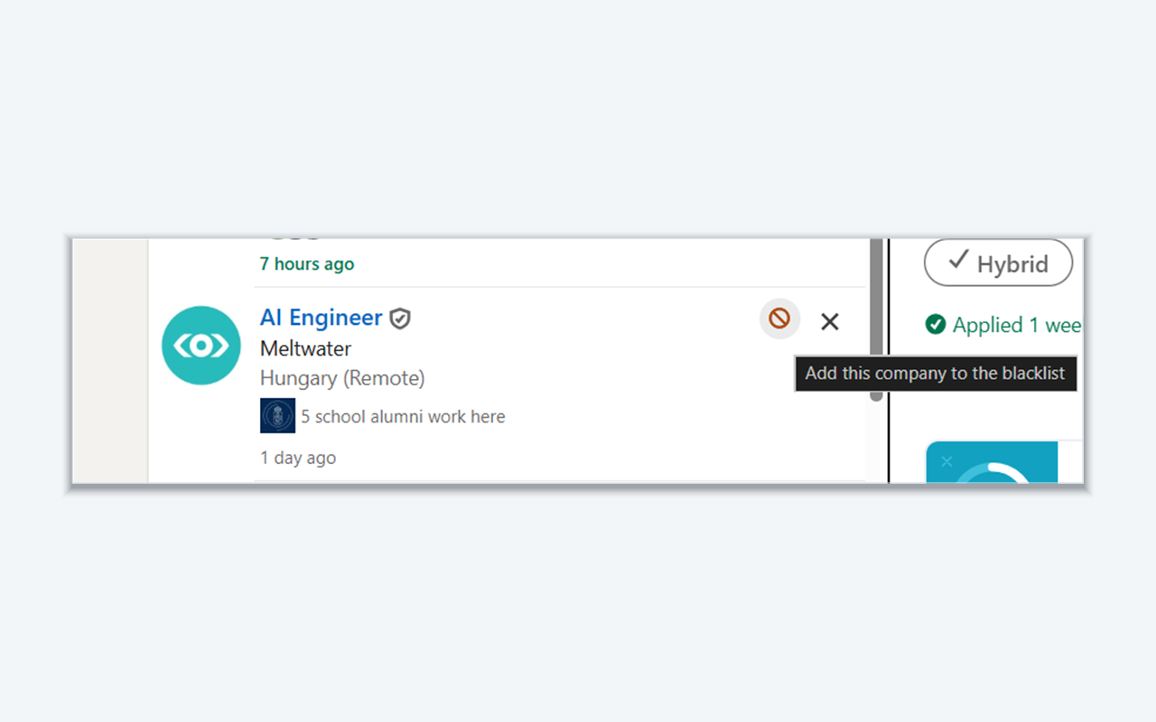 LinkedIn Job Filter - 截图 1