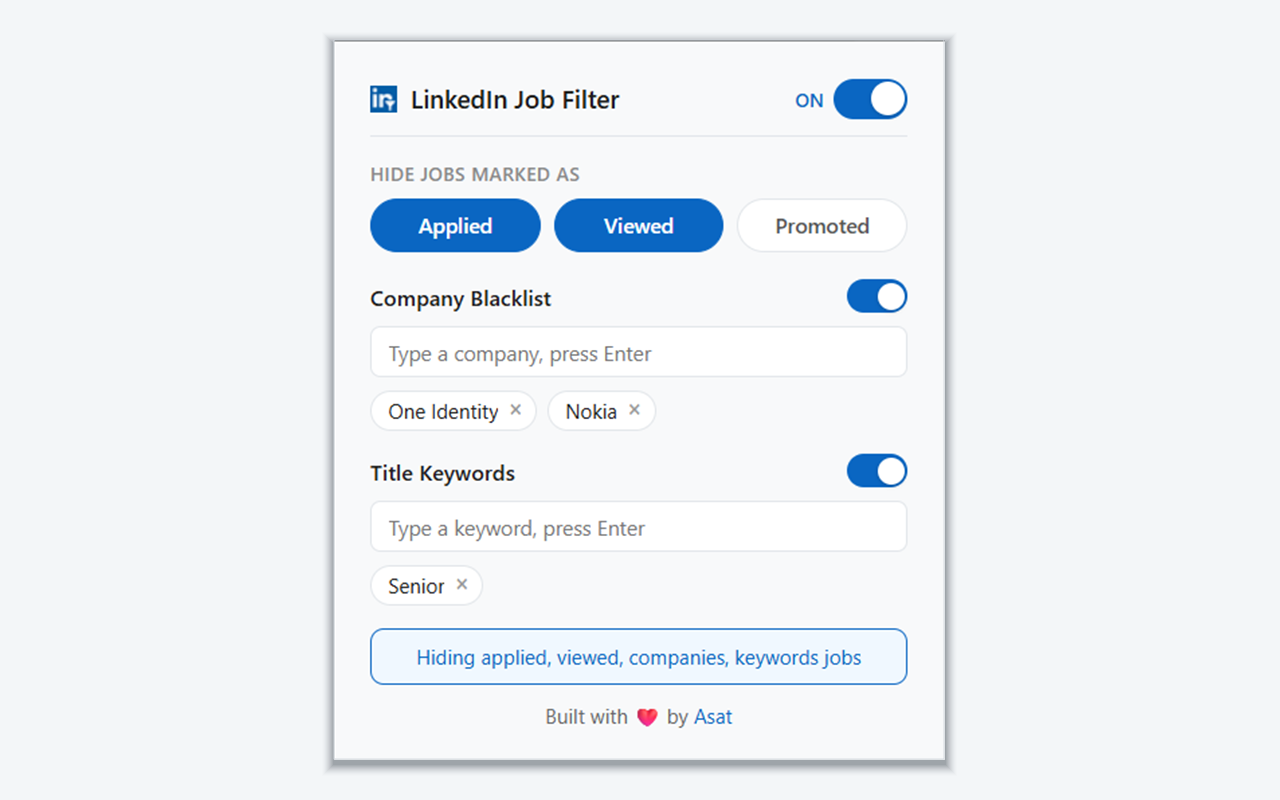 LinkedIn Job Filter - 截图 2
