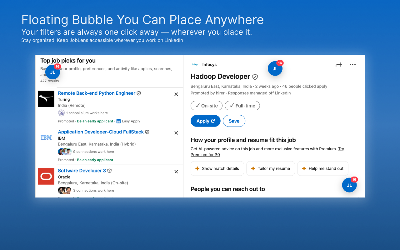 LinkedIn JobLens — Smart Job Filters - 截图 3