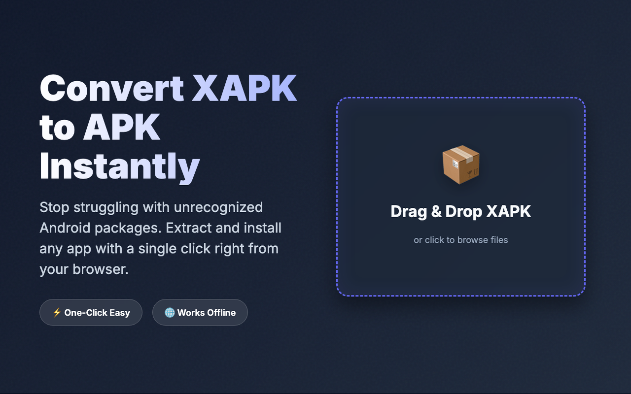 XAPK to APK Converter online - Convert XAPK, APKM, APKS - 截图 2