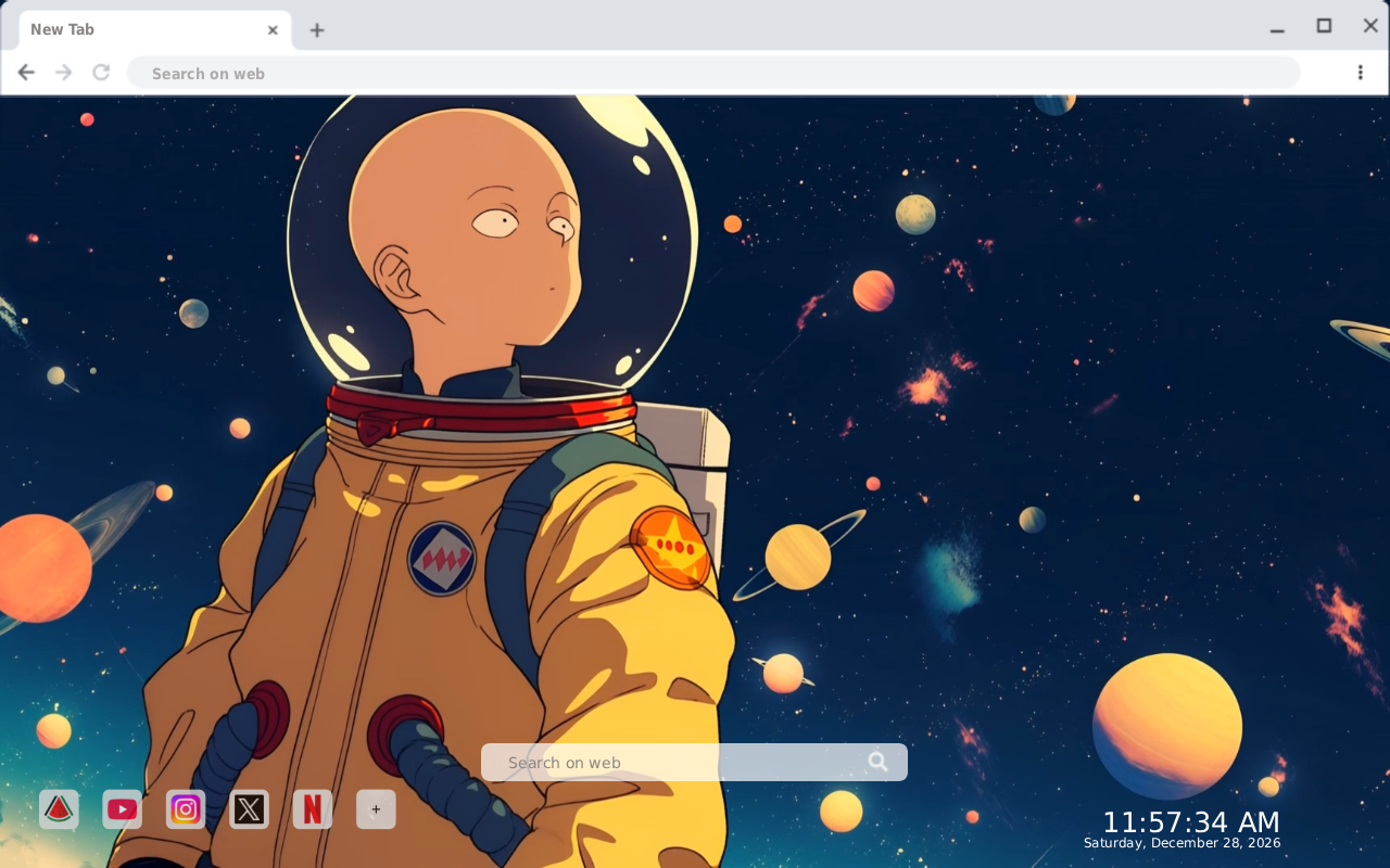 One Punch Man Saitama Space Exploration Live Wallpaper - 截图 1