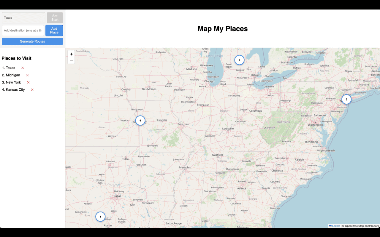 Map My Places - 截图 1
