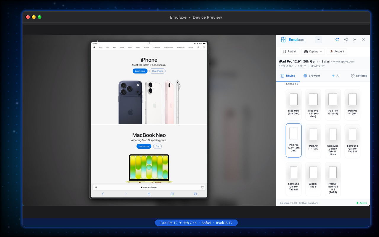 Emuluxe: High-Fidelity Mobile Simulation for Chrome - 截图 5