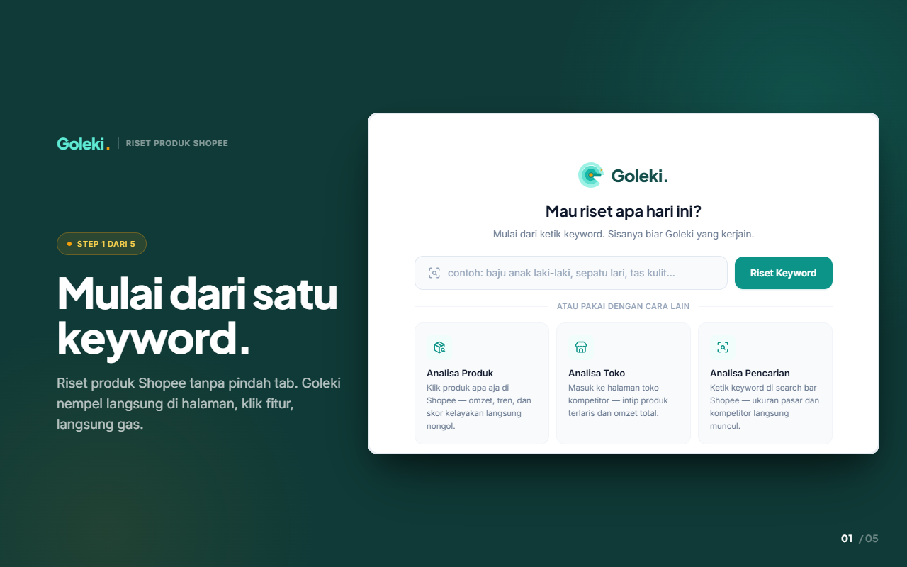 Goleki — Tool Riset Produk Shopee - 截图 3