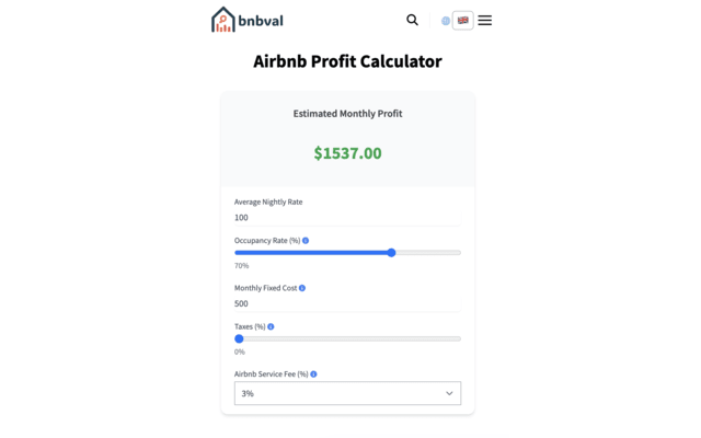 Airbnb Profit Calculator - 截图 2