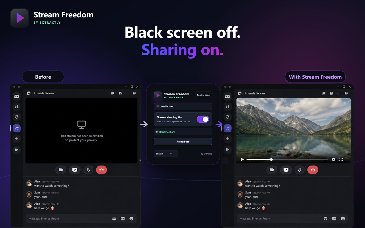 Stream Freedom - Anti Black Screen - 截图 2