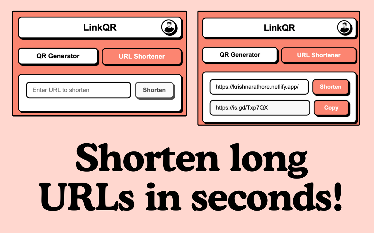 LinkQR - ShortURL & QR Code Generator - 截图 1