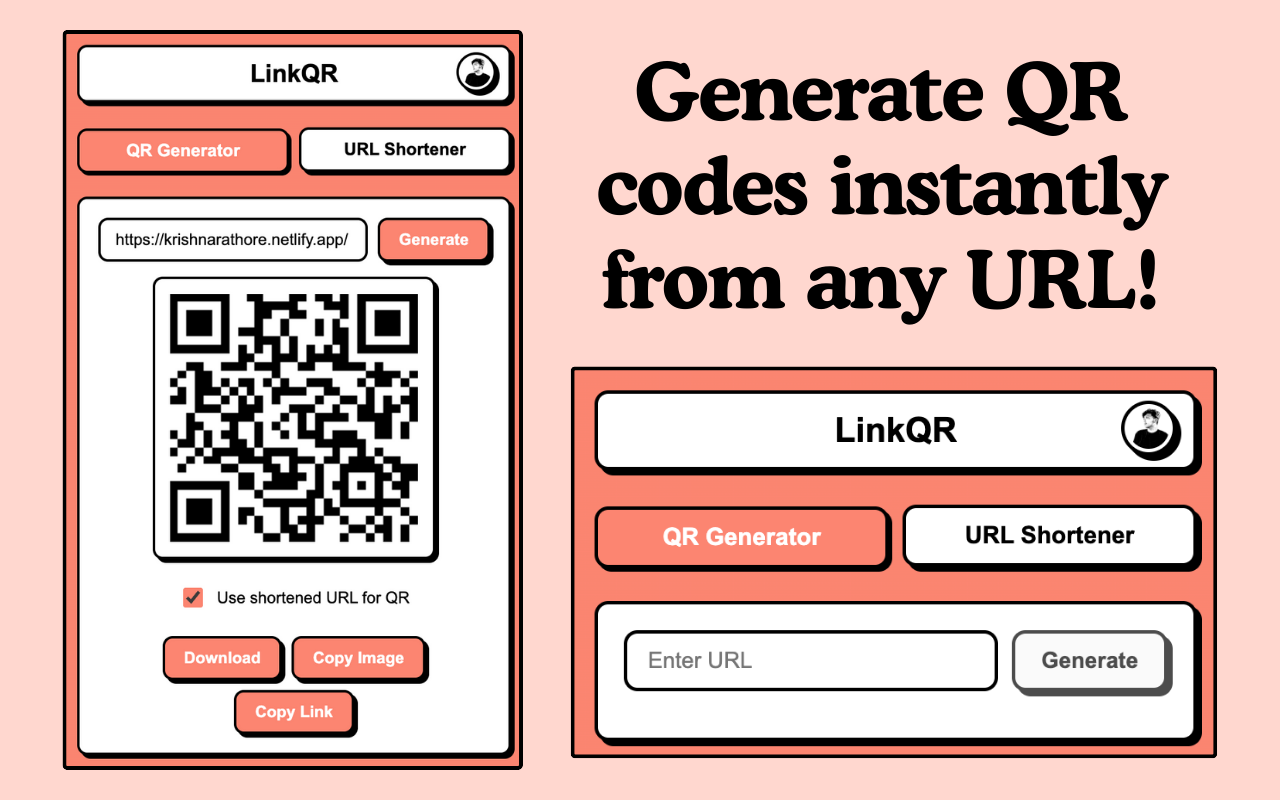 LinkQR - ShortURL & QR Code Generator - 截图 2