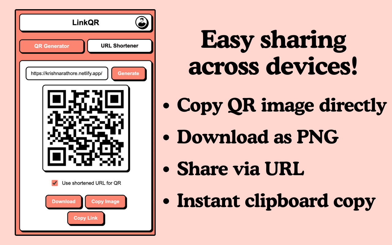 LinkQR - ShortURL & QR Code Generator - 截图 3