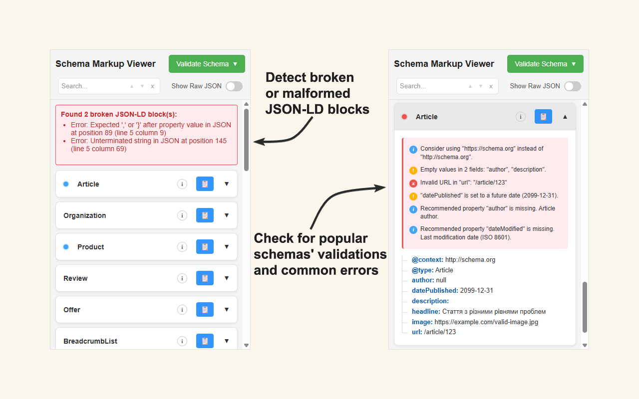 Schema Markup Viewer - 截图 4