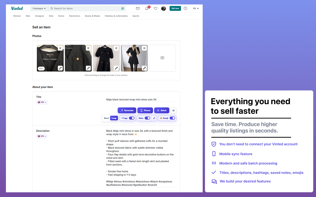 AutoLister AI - Listing Assistant - 截图 1