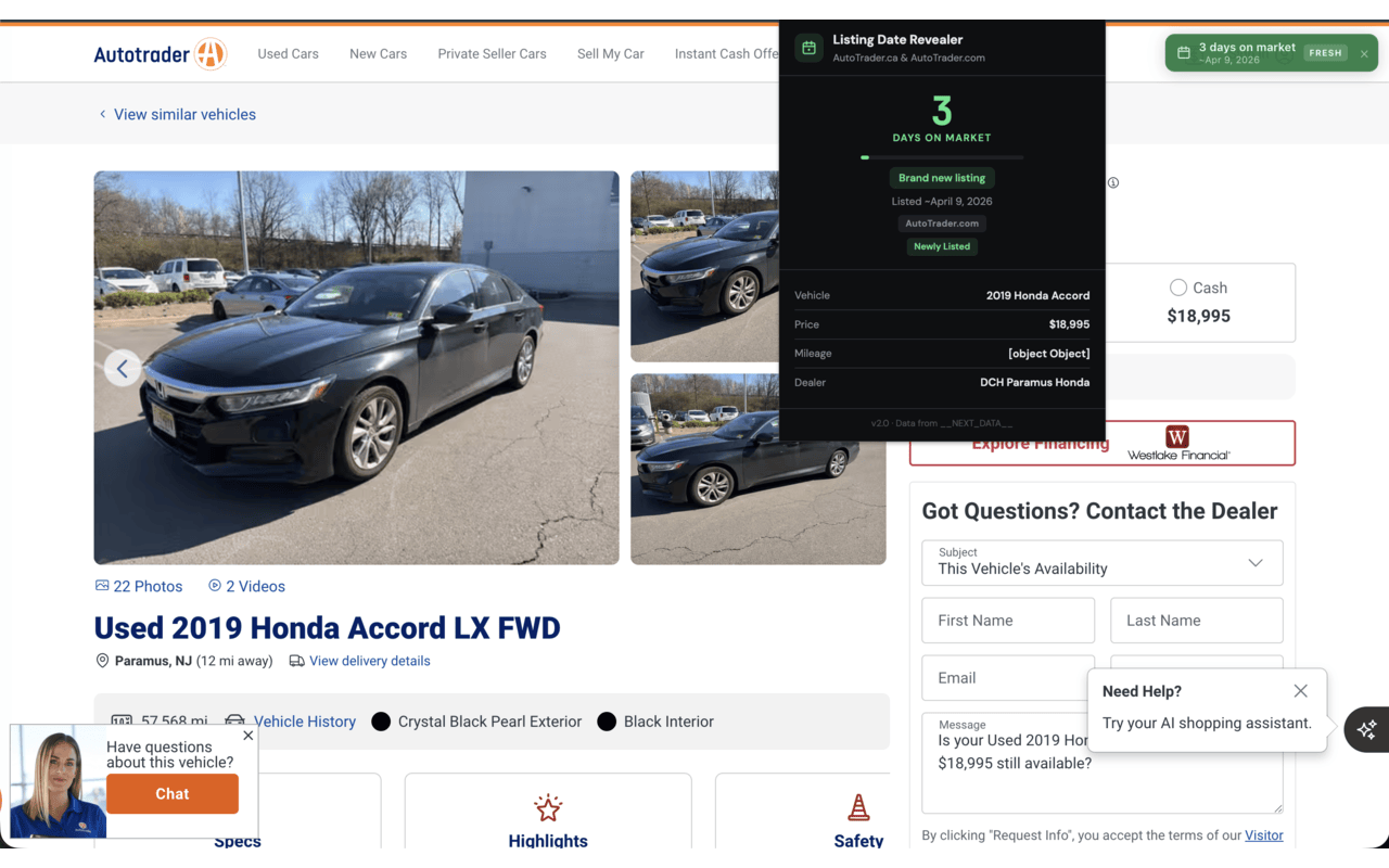 AutoTrader Listing Date Revealer - 截图 3