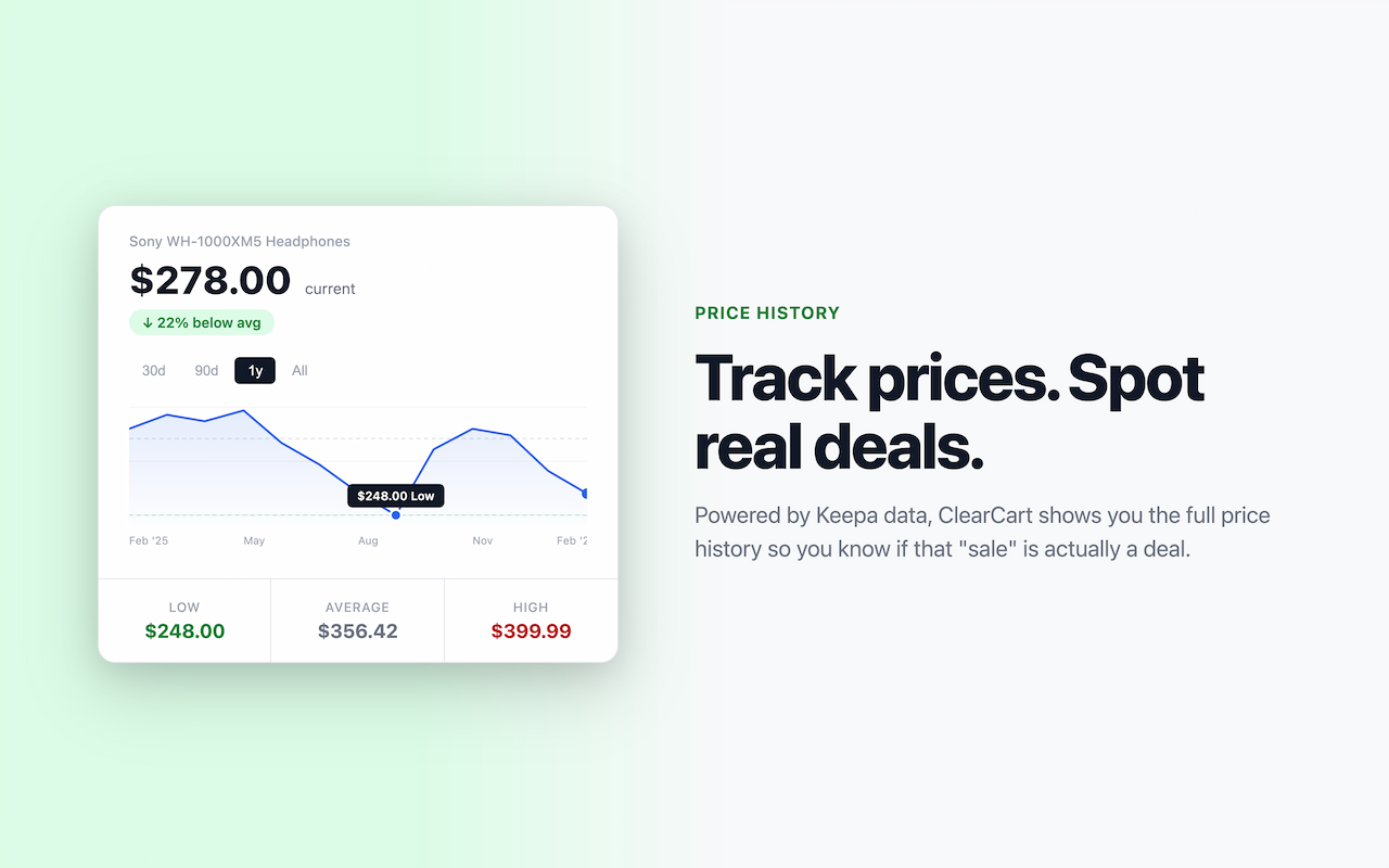 ClearCart: Amazon Fake Review Checker & Price Tracker - 截图 3