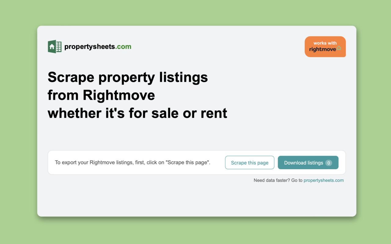 Rightmove Scraper - Export property listings to Excel - 截图 3