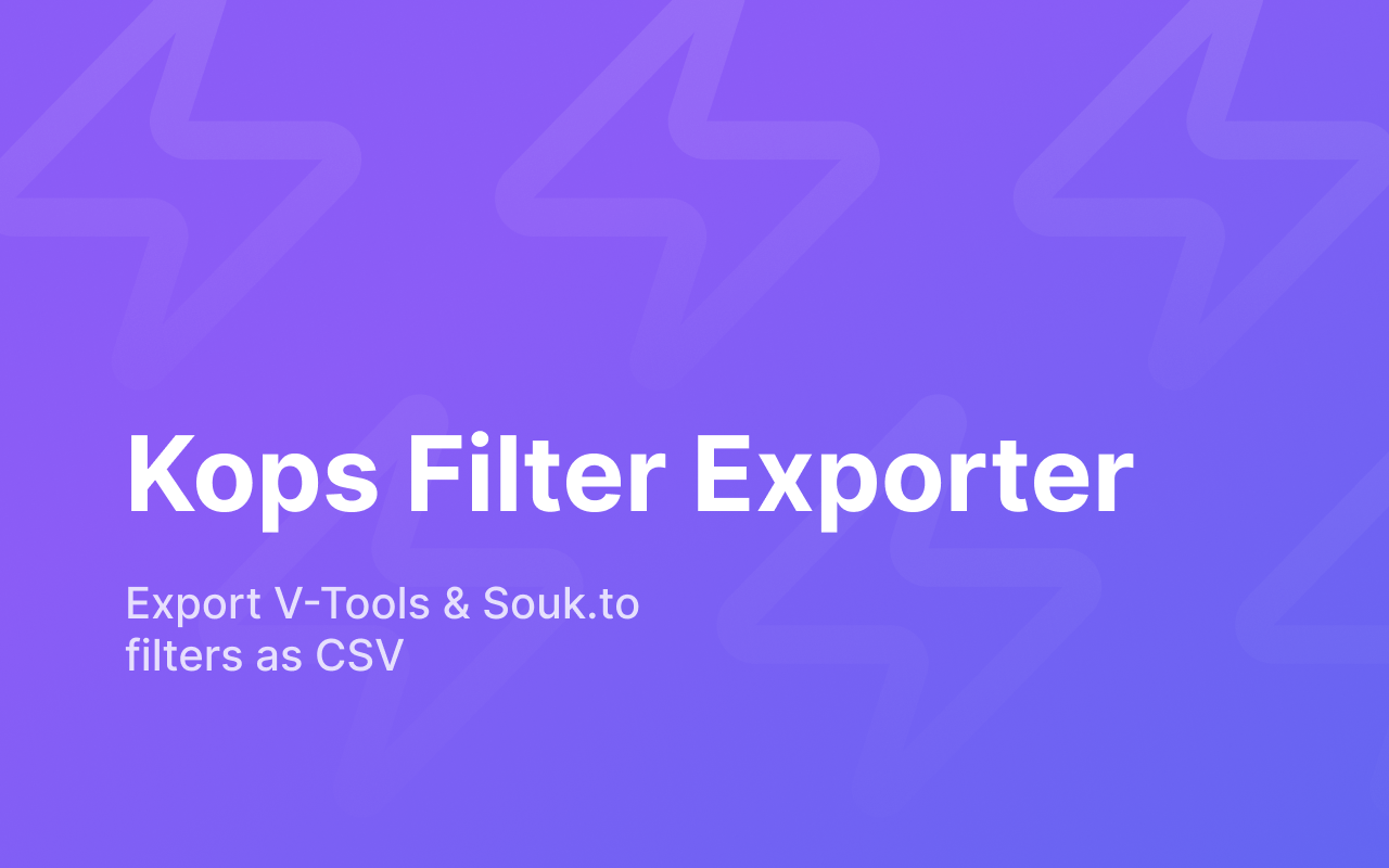 Kops Filter Exporter - 截图 1