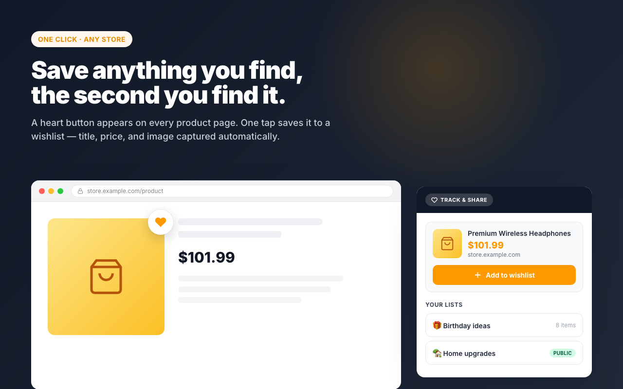 LMK.today - Wishlist & Price Tracker - 截图 1