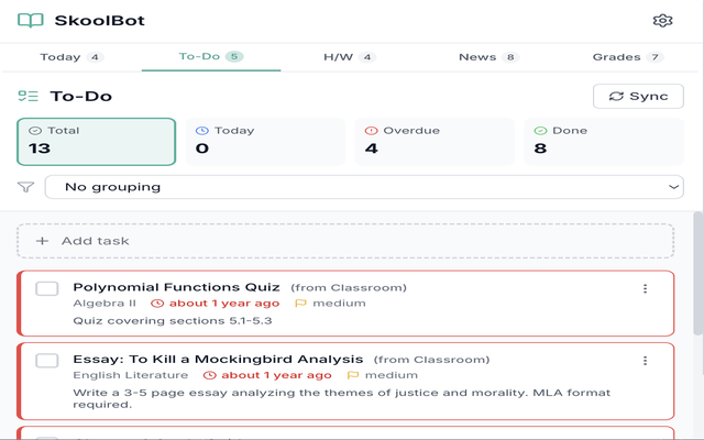 SkoolBot - Google Classroom Assistant - 截图 3
