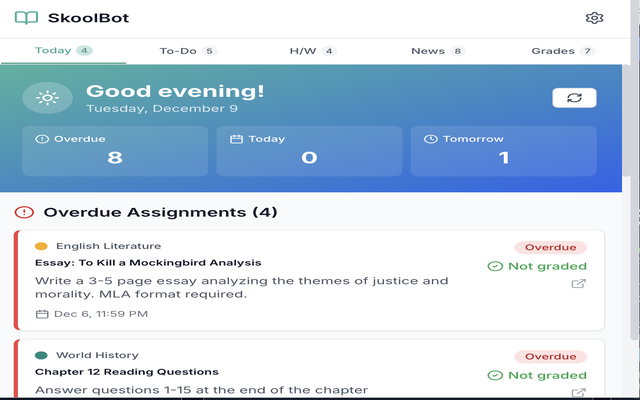 SkoolBot - Google Classroom Assistant - 截图 4