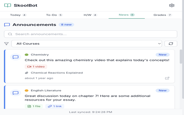 SkoolBot - Google Classroom Assistant - 截图 5