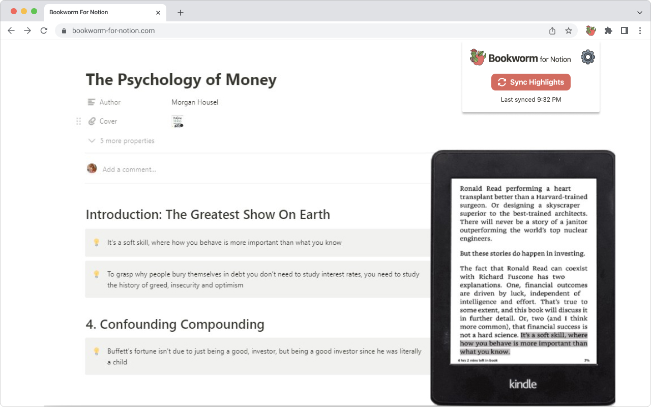 Bookworm for Notion - 截图 1