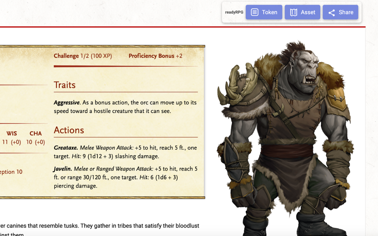 readyRPG VTT - D&D Beyond Integration - 截图 2