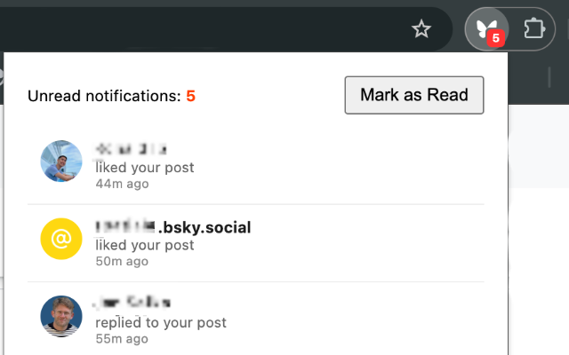 Unread Notifications for Bluesky - 截图 2