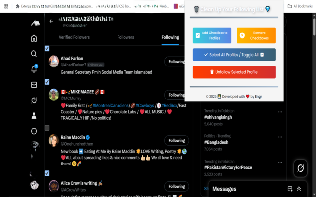 X (Twitter) Mass Unfollow Pro - 截图 2