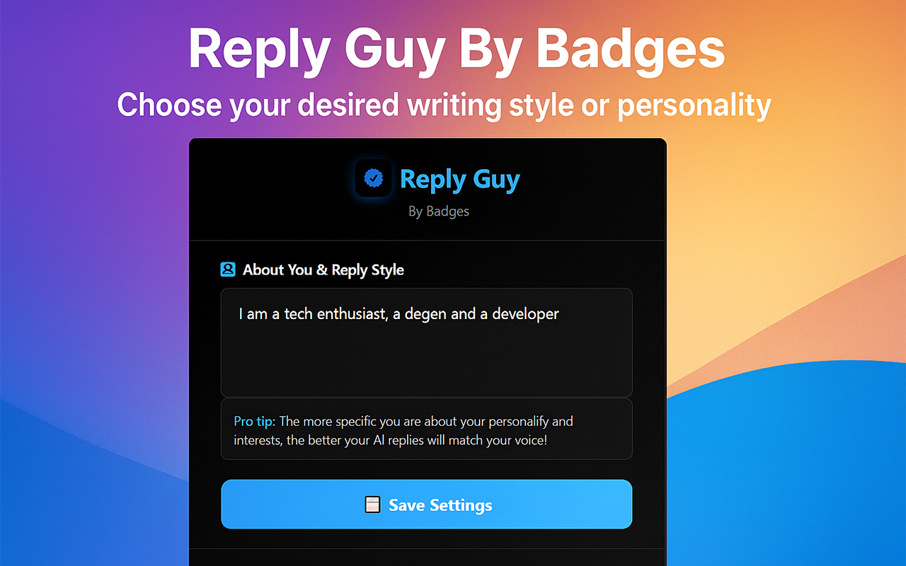 Reply Guy - Free AI Reply Generator - 截图 2