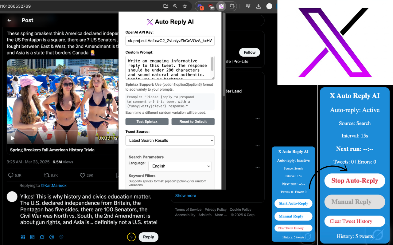 X Auto Reply AI - 截图 1