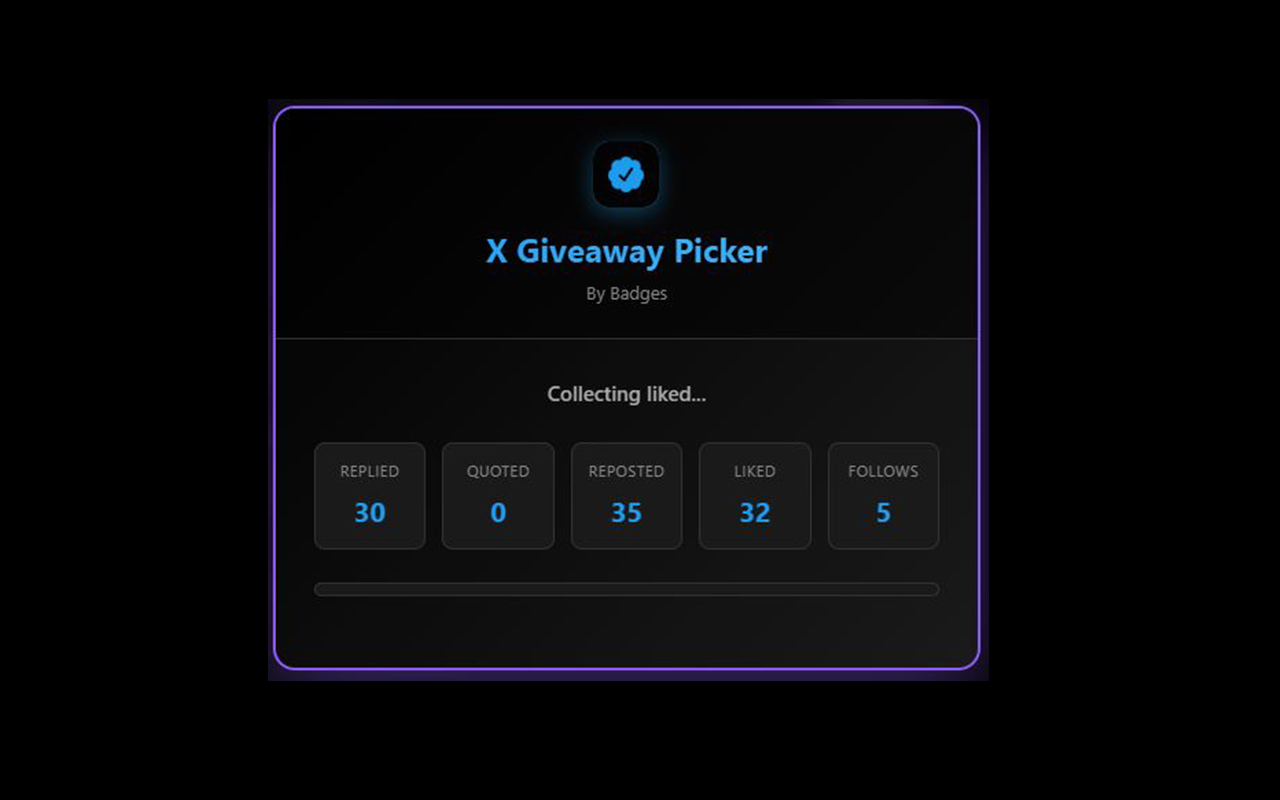 X Giveaway Picker by Badges - 截图 2
