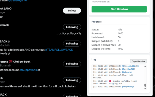 X-Unfollow Tool - 截图 2