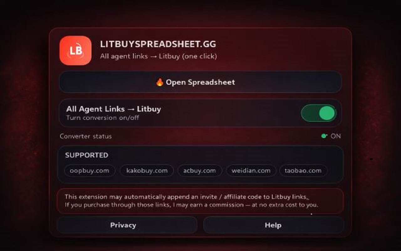 Litbuy Spreadsheet Link Converter - 截图 1