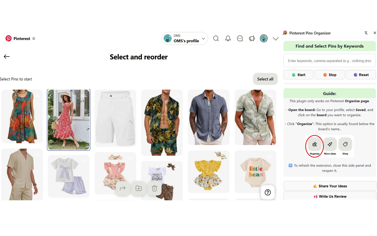 Pinterest Pins Organizer - 截图 2