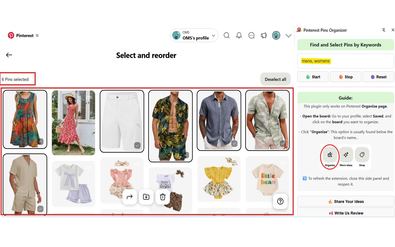 Pinterest Pins Organizer - 截图 4