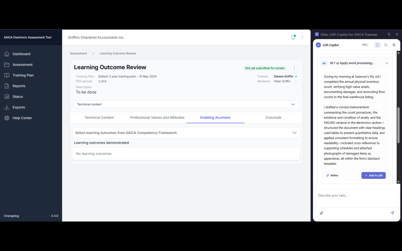 LOR Copilot for SAICA Trainees by Otto AI - 截图 4