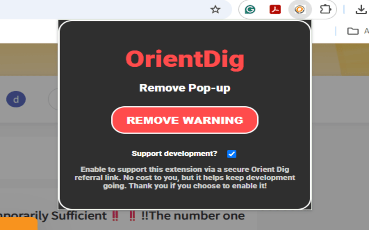 Orient Dig Pop-up Blocker (Manual Version) - 截图 2