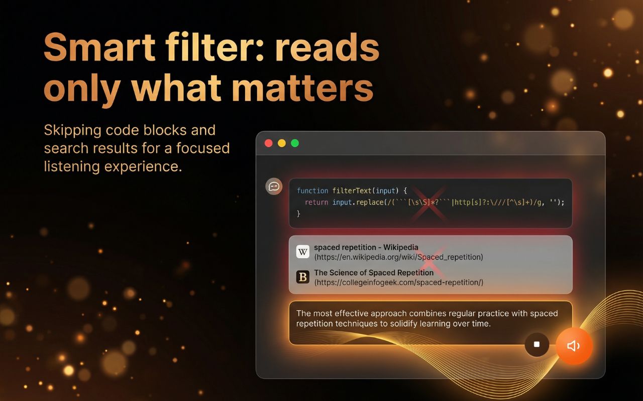 AI Voice Reader: Read Aloud for ChatGPT, Claude, DeepSeek & Qwen - 截图 1
