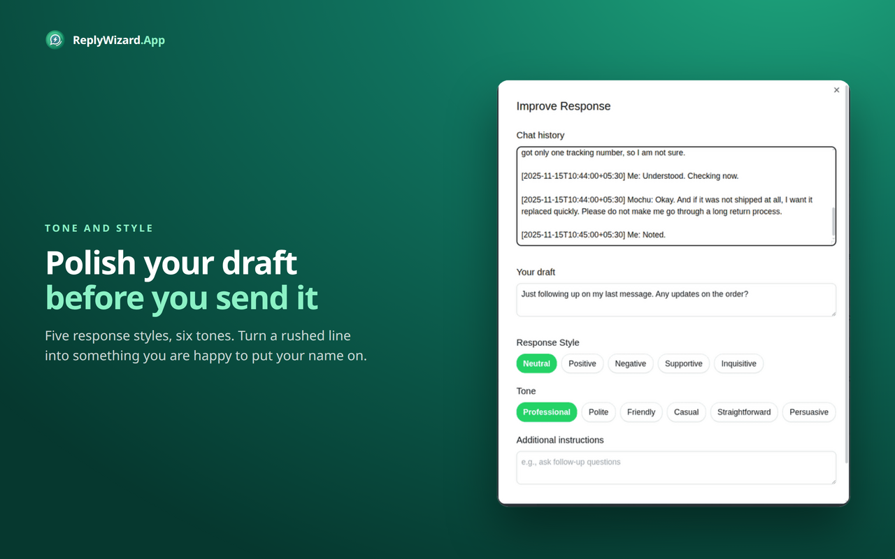 Reply Wizard for WhatsApp: AI Replies, Voice to Text & Summaries - 截图 4