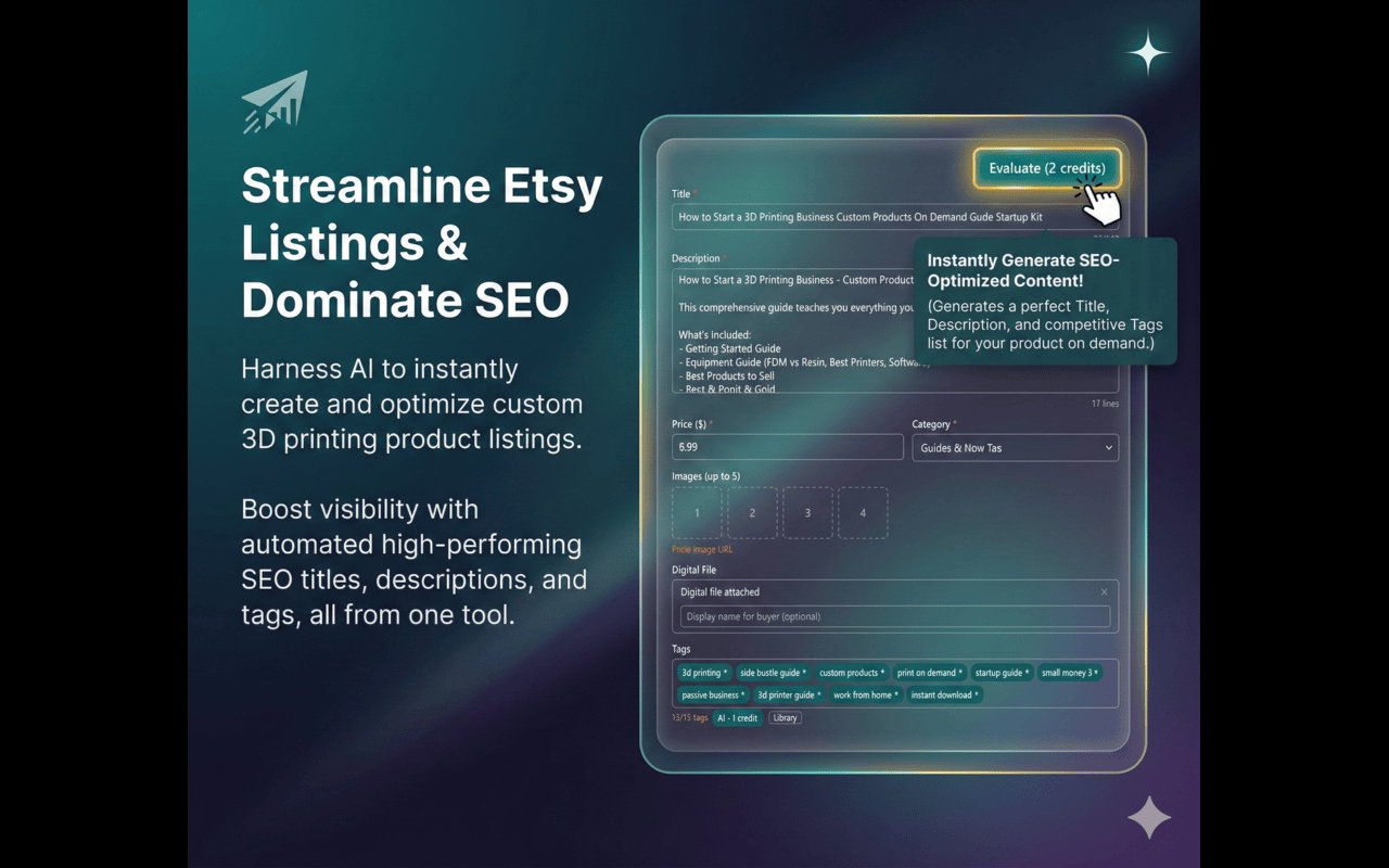 Etsy Bulk Upload & Listing Tool: AI Tags, CSV Import | BulkListingPro - 截图 1