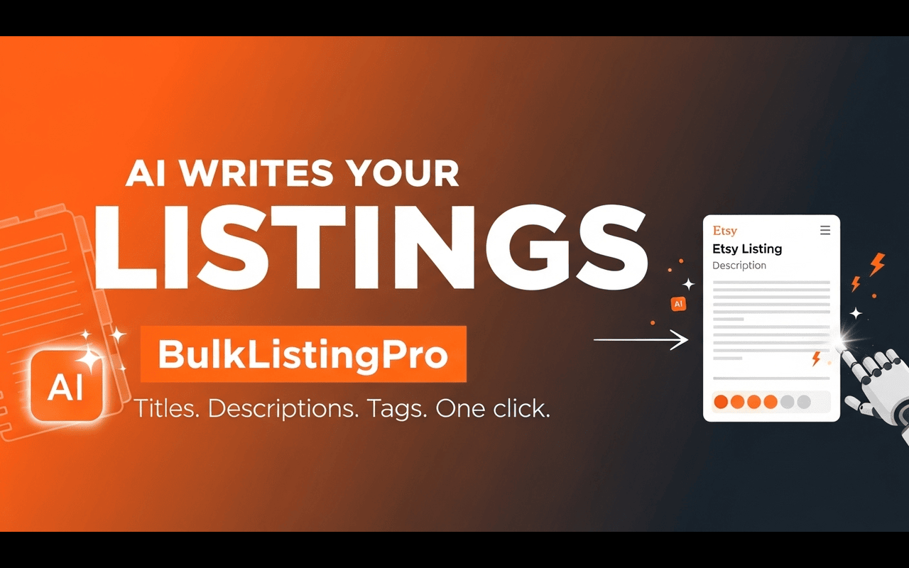 Etsy Bulk Upload & Listing Tool: AI Tags, CSV Import | BulkListingPro - 截图 2