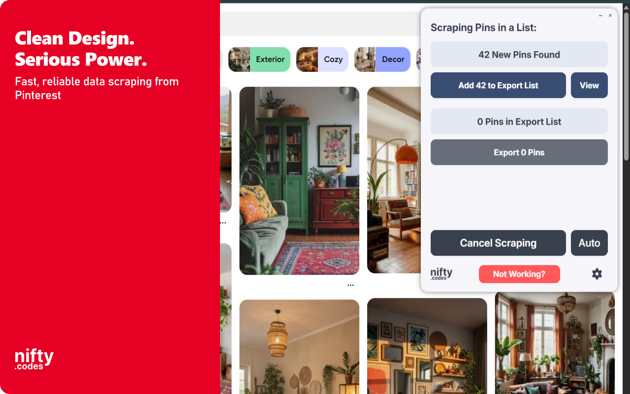 Pinterest Scraper:导出图钉、画板、个人资料等 - 截图 2