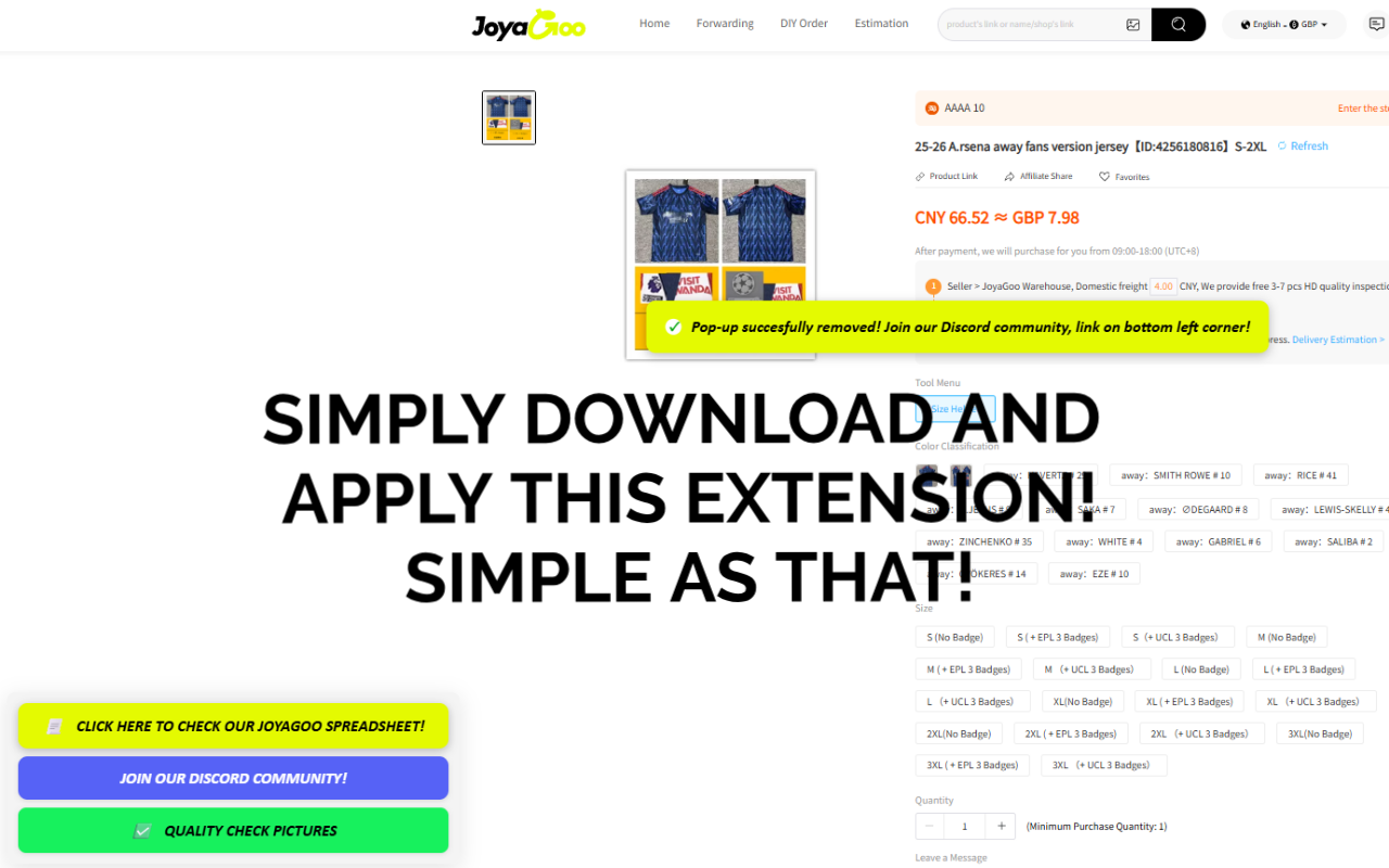 JoyaGoo Warm Reminder Pop-Up Remover + Working QC Pictures Button - 截图 2