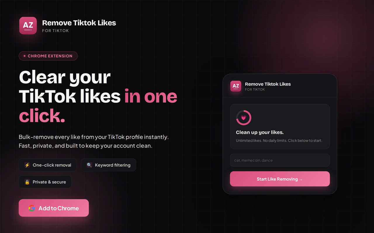 Remove TikTok Likes – Bulk Unlike Tool - 截图 2