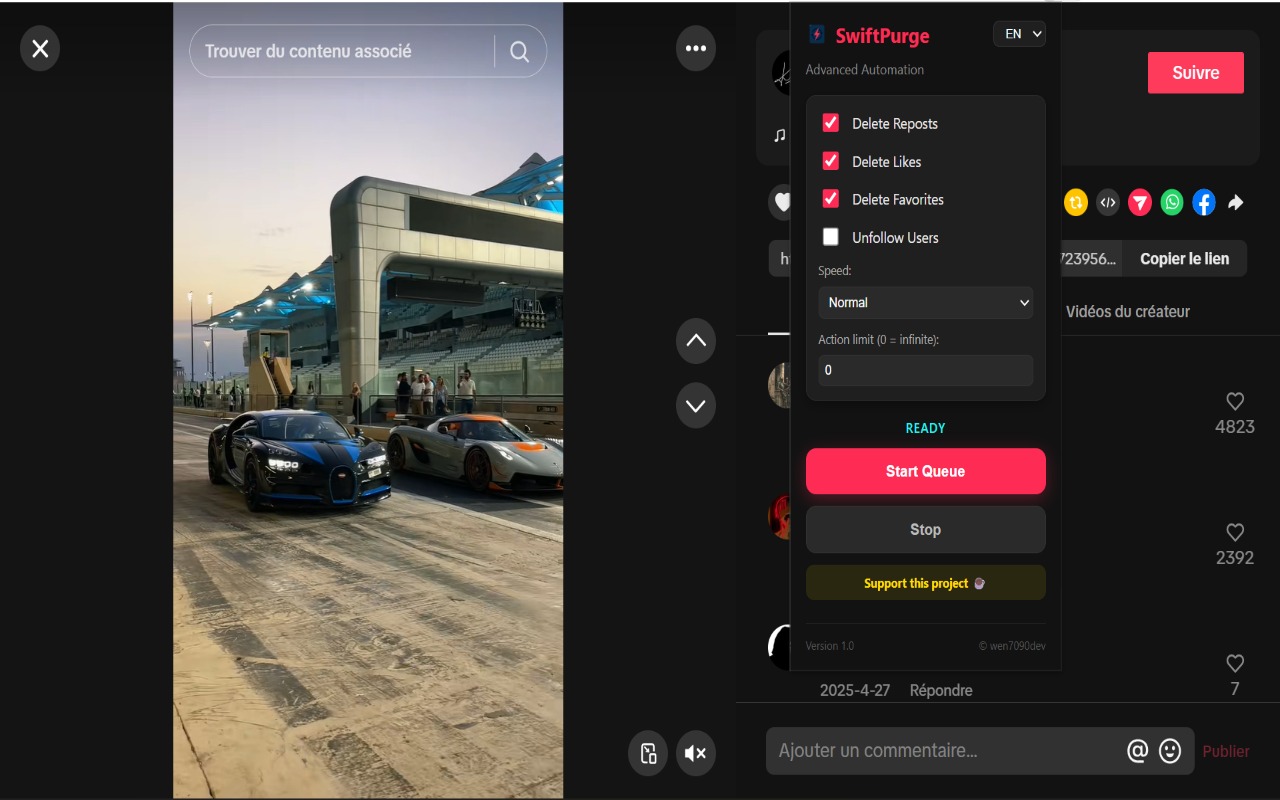 SwiftPurge: TikTok Cleaner - 截图 2