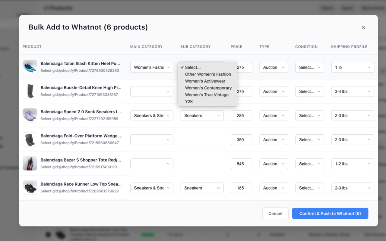 Shopify to Whatnot - 截图 2