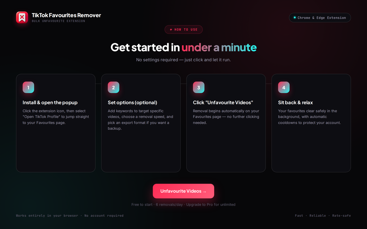 TikTok Favorites Remover - 截图 3