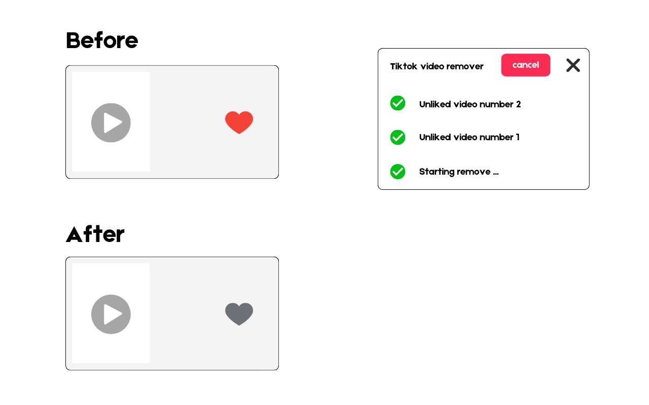 TikTok All Liked Videos Remover For Chrome - 截图 1