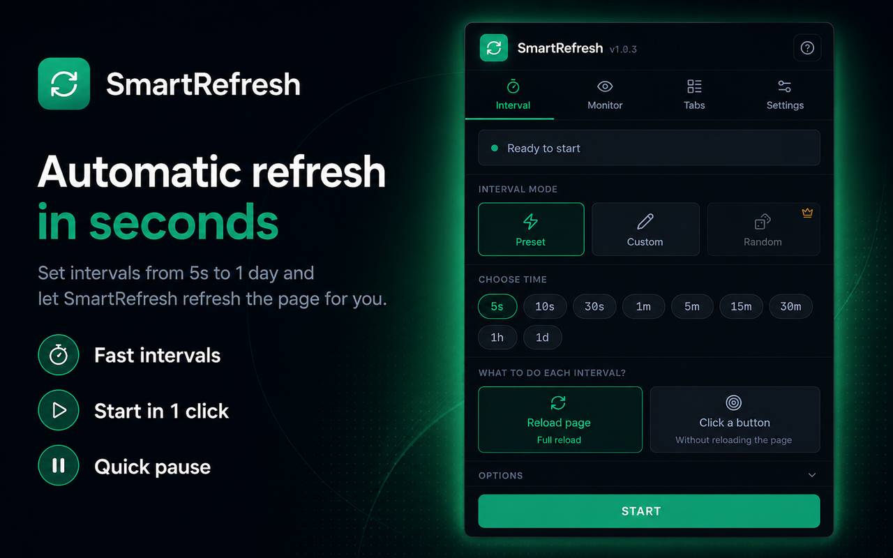 SmartRefresh – Auto Refresh & Page Monitor - 截图 1